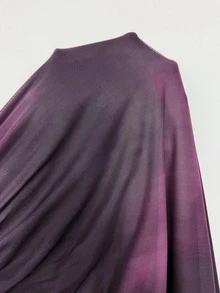 Firerie 大尺碼女款紮染不對稱肩褶皺長袖時尚優雅洋裝 秋冬優雅派對洋裝 - 紫羅蘭色 - 查看 8