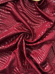 BamGleam Women's Solid Color Cropped Top And Metal Decor Mini Skirt Sexy Set - Burgundy - View 7