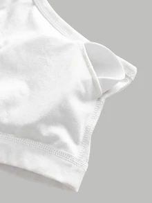 SHEIN Girlism 青少年女孩內衣與胸罩 3件/組 新款極簡休閒加墊親膚舒適內衣 學生內衣套裝 開學季 白色 冬季 - 彩色 - 查看 4