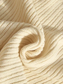 CLARA VERO Off Shoulder Palazzo Knit Set, Evening Or Dinner, Folded Neck, Flare Sleeve, Asymmetric Front - Cream - View 10