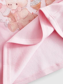 ROMWE J-Fashion Y2K Camo Print Embroidered Bowknot Strap Women's Sweatshirt - Pink - View 5