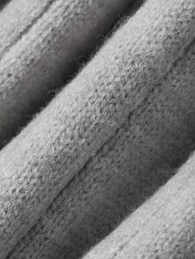 FRIFUL Women's Solid Color Backless Casual Daily Knit Dress - Grey - View 8