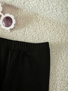 女童拉鍊半開襟長袖運動衫與修身長褲套裝 - 彩色 - 查看 5