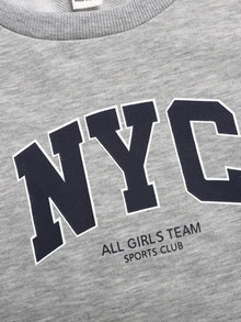 Tween Girls Sweatshirts - Light Grey - View 5