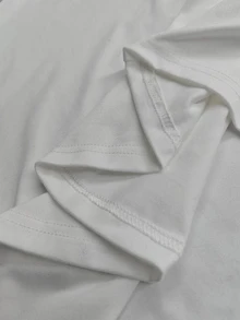 ZURIURI Men's Long Sleeve Off-White Asymmetric Shoulder Button Loose Fit T-Shirt, 80s Streetwear, Fall/ Rave Vacation Date Night Sunset Soiree - White - View 3