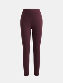 SHEIN Tween女孩花卉印花秋冬休閒百搭衛衣與內搭褲套裝 - 紫色 - 查看 9