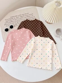 3PCS Young Girls T-Shirts - Multicolor - View 6