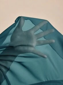 Elaquor 大尺碼優雅通勤純色領口洋裝，秋季款 - 墨綠色 - 查看 7