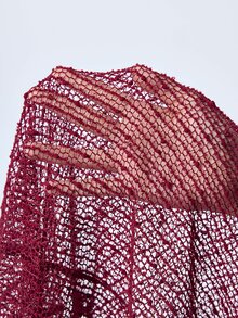 Y2Kool 紅色網紗亮片刺繡 Y2K 辣妹休閒街頭風暗黑龐克女款披肩上衣，適合秋冬派對、度假、海島旅行、音樂節、電子音樂節、日常穿著、萬聖節、聖誕節 - 紅色 - 查看 7