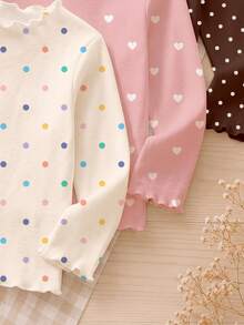 3PCS Young Girls T-Shirts - Multicolor - View 7