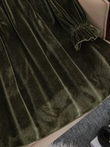 SHEIN 女童拼色休閒日常夏季洋裝 - 綠色 - 查看 6