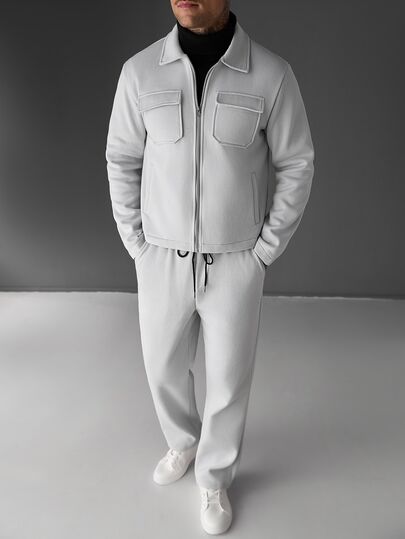 Manfinity Roughcore Men's Overcoat Set Casual Jacket Set Autumn/Winter