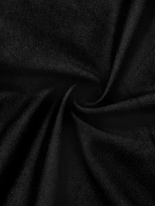 Elenzga Plus Size Women's Faux Pearl Decor Casual Party Dress - Black - View 6
