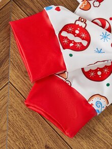 Teen Girl Autumn/Winter Pajamas 2pcs Snug Fit Short Sleeve Long Pants Christmas Girls - Multicolor - View 6