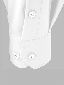 Manfinity Mode Men's Casual Versatile Long Sleeve Shirt, Formal, Old Money - White - View 5