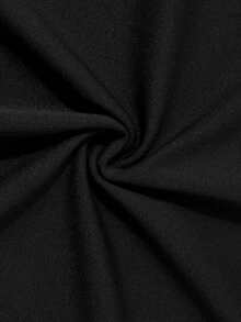 Poshavie Poshavie Rok Wanita Ukuran Plus Elegan dan Modis, Terbuat dari Kain Elastis yang Nyaman dan Melangsingkan, Hem Berlapis Ganda yang Indah dan Elegan, Cocok untuk Bepergian, Berbelanja, dan Kencan - Hitam - View 10