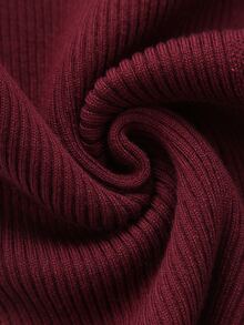 Balvessa Autumn/Winter Premium Elegant Women's Sweater Dress Long Wrapped Dress Slit Button Bodycon Midi Knitwear Christmas Thanksgiving Brunch Dinner Burgundy - Hot Pink - View 7