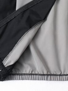 SHEIN جاكيت كاجوال يومي بأكمام طويلة وسحاب بنمط حروف وألوان متباينة للأولاد المراهقين - متعدد الألوان - مشاهدة 9
