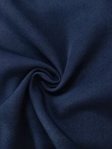 RosyDaze Women's Napoleon Navy Blue V-Neck Long Sleeves Fit Mid Dress Casual Long Dress,Gold Trim Dress,Autumn Winter,Fall,Daily,Casual Commute,Business,Chic - Navy Blue - View 7