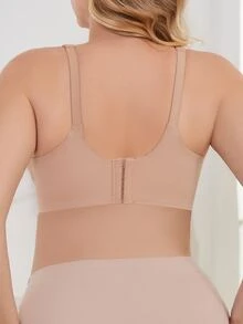 Moonlight&Mama 1pc Casual Minimalist Adjustable Strap Plus Size Maternity Nursing Bra - Apricot - View 2
