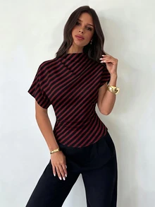 Firerie 女款條紋休閒日常穿著襯衫 - 彩色 - 查看 6