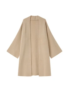 Balvessa Women's Solid Color Casual Versatile Daily Wear Cardigan - Khaki - View 5