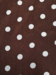 Editum Women's Polka Dot Print French Style Cold Shoulder Jumpsuit - Coffee Brown - View 11