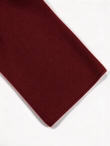 SHEIN كنزة نسائية بأكمام طويلة من الدانتيل المرقع، كاجوال متعددة الاستخدامات للارتداء اليومي، بلون المشمش، خريفية بأسلوب عصر النهضة، مناسبة للبرانش - عنابي اللون - مشاهدة 6