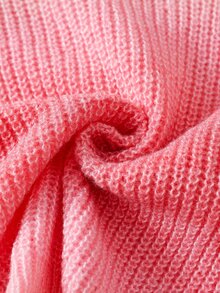 Girls' Soft Knit Sweater, Round Neck, Cute, Commute, Gradient, School, Outdoor, Party, Christmas, Thanksgiving, Halloween, Pullover, Children's Knit Sweater - Pink - View 4