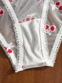 Divavoom Celana Dalam Wanita Motif Jala Bercorak Ceri (Paket 4 Buah) - MultiWarna - View 7