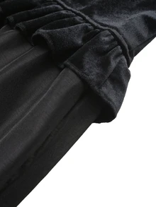 LUMIGAL Women's Mesh Patchwork Casual Versatile Daily Wear Shirt - Black - View 4