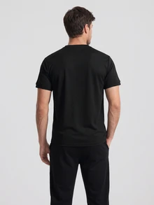 TekDrob Water Repellent Pique T-Shirt With Regular Fit And Zippered Welt Chest Pocket - Black - View 3