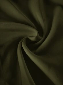 SHEIN Essnce 純色休閒運動針織修身女款內搭褲，適合夏季 - 軍綠色 - 查看 3