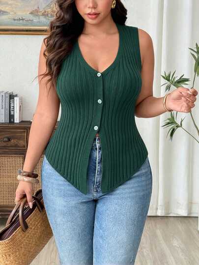 Weeklong كارديجان نسائي صيفي خريفي عصري كاجوال فضفاض وممشق بدون أكمام مقاسات كبيرة، للعطلات والخروجات والمكتب في الخريف والعشاء الرسمي، بني