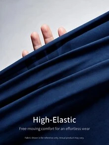 SHEIN EZwear 女款大腿長棕色法蘭絨泰迪大衣，領口設計，寬鬆版型，適合秋冬 - 藏蓝色 - 查看 9