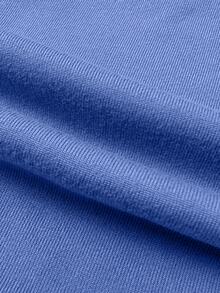 GlowEve CURVE Plus Size Solid Color Camisole Top & Single-Breasted Long Sleeve Shirt Set - Blue - View 4