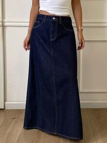 DAZY Women Denim Skirts - Blue - View 3