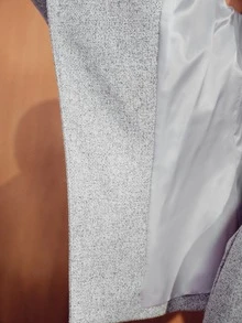 MOTF PREMIUM FASHIONABLE ELEGANT HIGH-END TWIST BOW LONG SLEEVE WOMEN'S BLAZER - Light Grey - View 8