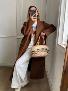 DAZY Women Overcoats - Coffee Brown - View 1