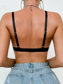 SHEIN 2pcs/Set Women's Wireless Non-Padded Front Closure Bra - Multicolor - View 2