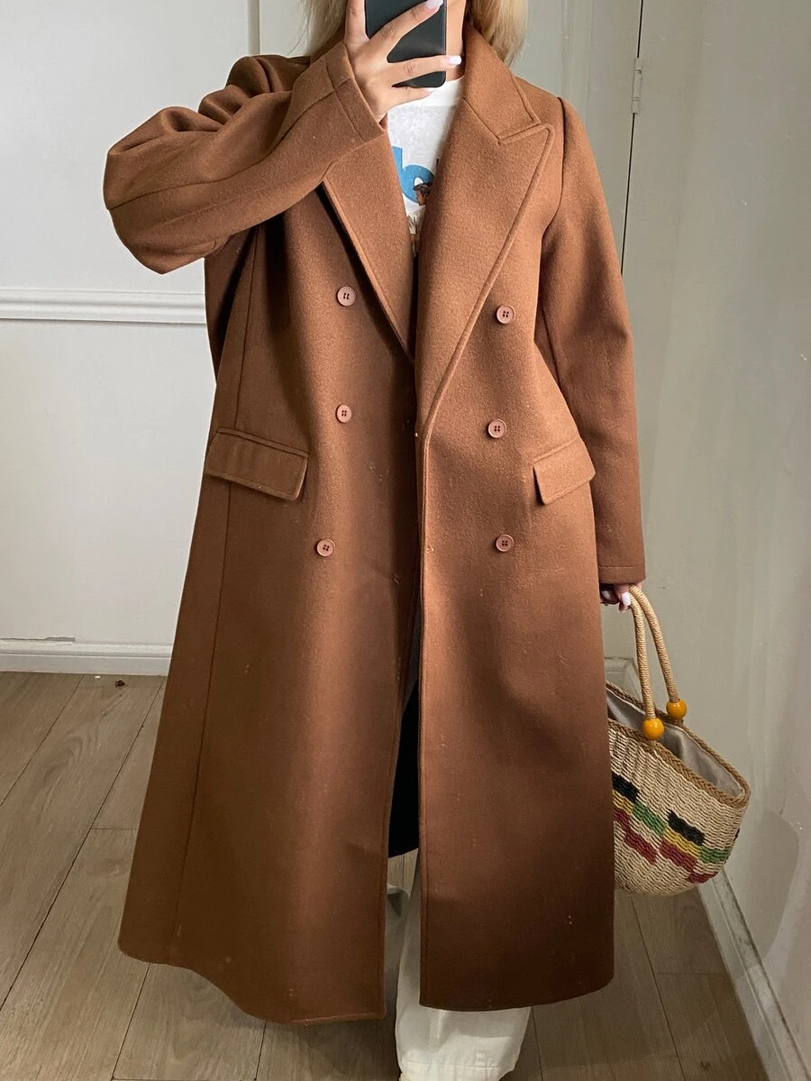 DAZY Women Overcoats - Coffee Brown - View 1