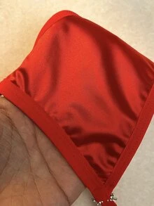 MidnightGlam 6pcs Women's Daily Panties, Shiny Glossy Diamond Buckle Sexy Fashion Thong - Multicolor - View 3