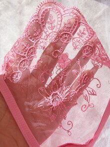 Crystal Vow 浪漫刺繡鋼圈內衣 2 件組 - 玫紅色 - 查看 6