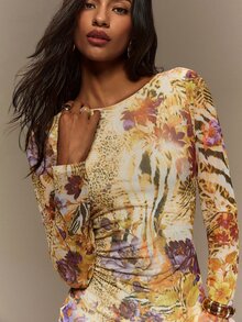 TypaGal Women's Floral Print Casual Daily Summer Short Dress - Multicolor - View 7