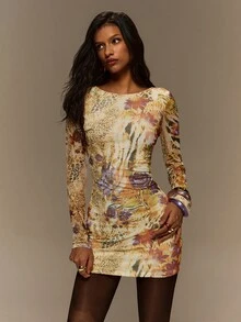 TypaGal Women's Floral Print Casual Daily Summer Short Dress - Multicolor - View 6
