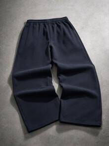 STYNVO Men's Drawstring Waist Pocket Casual Daily Travel Sweatpants - Navy Blue - View 2