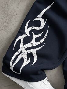 STYNVO Men's Drawstring Waist Pocket Casual Daily Travel Sweatpants - Navy Blue - View 4