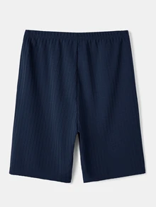 SHEIN LUNE 黑色、灰粉色、淺灰色女款純色休閒基礎運動休閒緊身褲，適合夏季健身房工作穿著與健身運動 - 彩色 - 查看 12