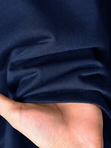 Rusticease 2件組女款休閒純色極簡長袖上衣褲套裝，舒適秋季女裝，適合居家日常穿著，橄欖綠 - 藏蓝色 - 查看 6