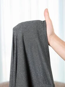 Al Najma Plus Size Women's Colorblock Casual Everyday Hooded Dress - Dark Grey - View 8